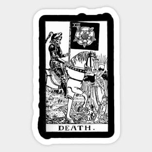 DEATH Tarot Card vintage retro illustration Sticker